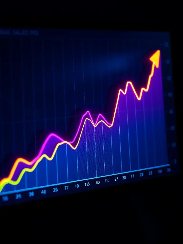 A dynamic graph showing exponential growth of a start-up, with AGI 6.Sense highlighted as the driving force behind the success.