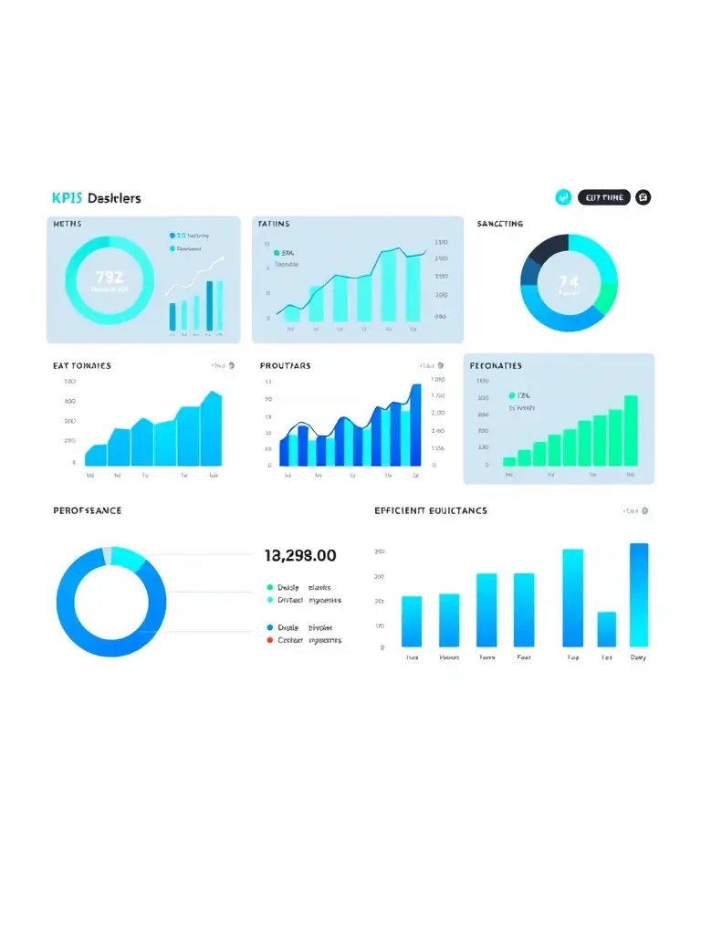 An image showing a dashboard of AGI 6.Sense displaying key performance indicators (KPIs) and growth metrics, highlighting the AI's ability to provide data-driven insights for start-ups.